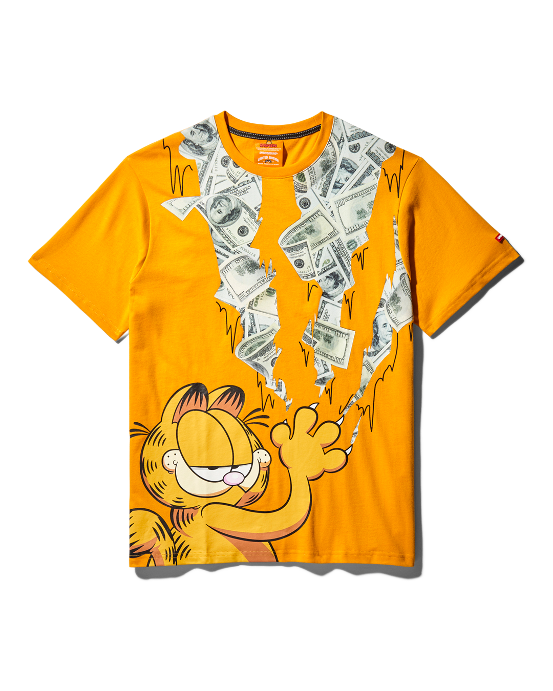 GARFIELD CAT STRATCH GRAPHIC T-SHIRT (ORANGE)